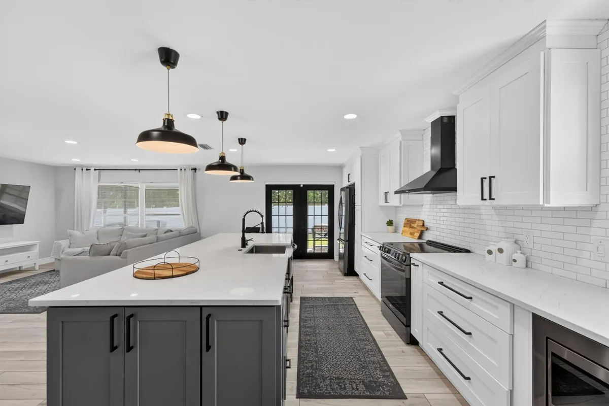 Renovated kitchen with island