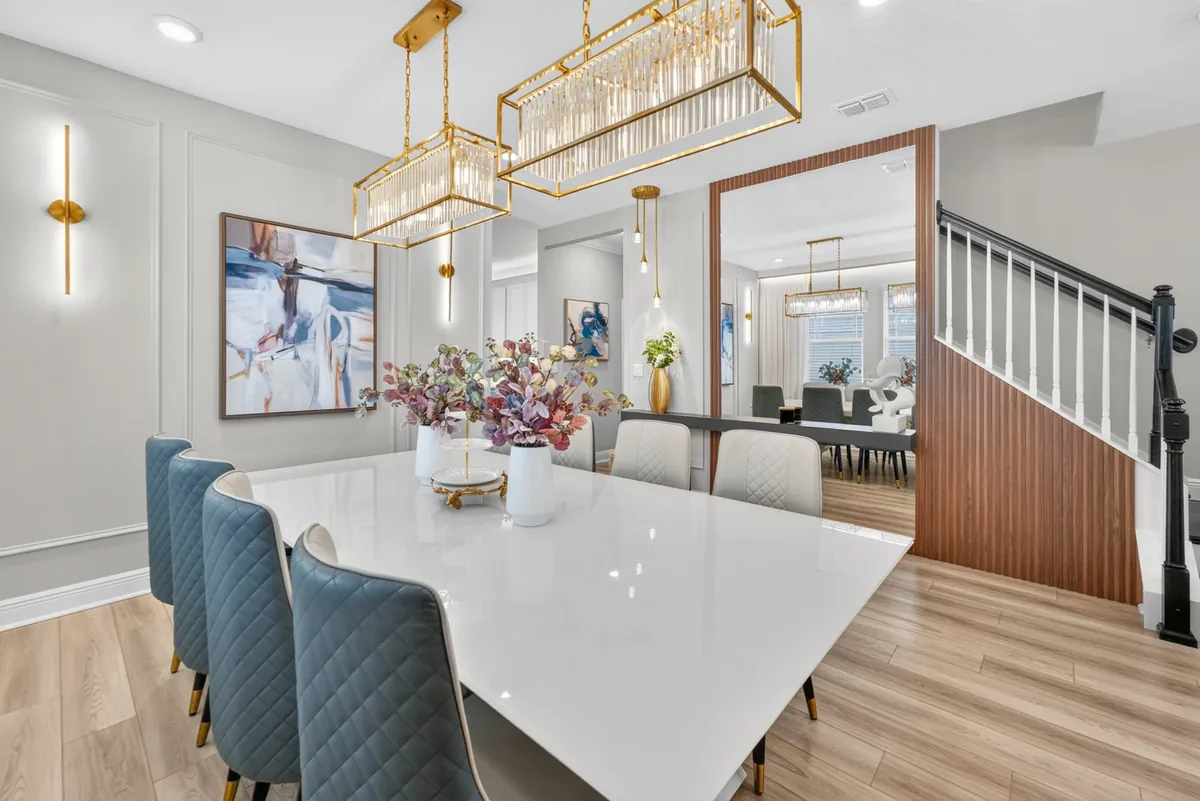 Kitchen island and great room